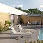 Bain de soleil en acier NATERIAL Riba marron