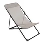 Relax de jardin en acier BIGANOS taupe