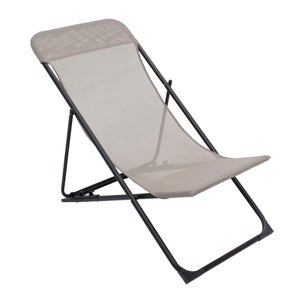 Relax de jardin en acier BIGANOS taupe