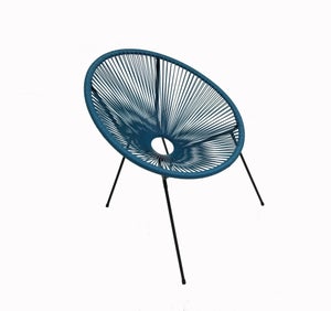 Chaise de jardin Acapulco en acier bleu