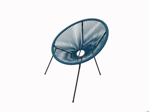 Chaise de jardin Acapulco en acier bleu