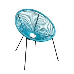 Chaise de jardin Acapulco en acier bleu