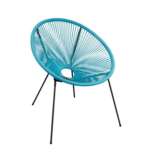 Chaise de jardin Acapulco en acier bleu