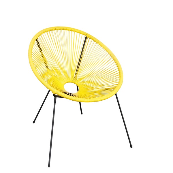 Chaise de jardin Acapulco en acier jaune / doré