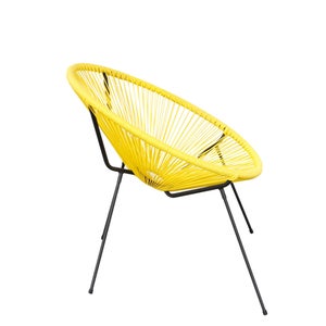 Chaise de jardin Acapulco en acier jaune / doré