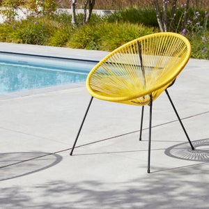 Chaise de jardin Acapulco en acier jaune / doré