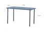 Table de jardin Café rectangulaire bleu 4 personnes