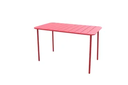 Table de jardin Café rectangulaire rouge 4 personnes