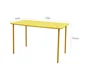 Table de jardin Café rectangulaire jaune / doré 4 personnes