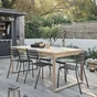 Chaise de jardin Café empilable en métal coloris noir