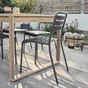 Chaise de jardin Café empilable en métal coloris noir