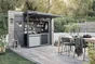Chaise de jardin Café empilable en métal coloris noir