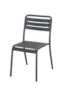 Chaise de jardin Café empilable en métal coloris noir