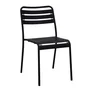 Chaise de jardin Café empilable en métal coloris noir
