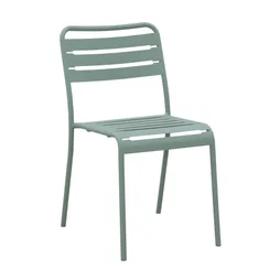 Chaise de jardin Café empilable en métal coloris vert agave