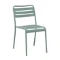 Chaise de jardin Café empilable en métal coloris vert agave