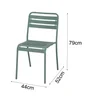 Chaise de jardin Café empilable en métal coloris vert agave