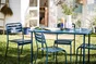 Chaise de jardin Café en acier bleu