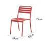 Chaise de jardin Café empilable en métal coloris rouge