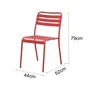 Chaise de jardin Café empilable en métal coloris rouge