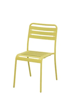 Chaise de jardin Café en acier jaune / doré