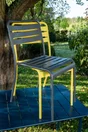 Chaise de jardin Café en acier jaune / doré