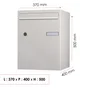 Boîte À Colis Normalisée 1 Porte Extérieur Renz Acier Blanc Mat