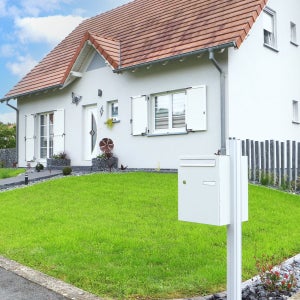 Boîte À Colis Normalisée 1 Porte Extérieur Renz Acier Blanc Mat