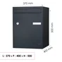Boîte À Colis Normalisée La Poste 1 Porte Extérieur Renz Acier Anthracite Mat