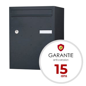 Boîte À Colis Normalisée La Poste 1 Porte Extérieur Renz Acier Anthracite Mat