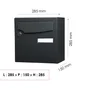Boîte Aux Lettres Compacte 1 Porte Extérieur Renz Acier Anthracite Mat