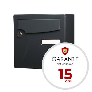 Boîte Aux Lettres Compacte 1 Porte Extérieur Renz Acier Anthracite Mat