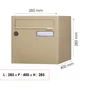 Boîte Aux Lettres Normalisée 2 Portes Extérieur Renz Acier Beige Brillant