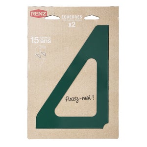 Lot De 2 Équerres H.17.5 X L.25 X P.3 Cm Renz, Vert