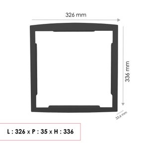 Cadre D'Encastrement H.33.65 X L.32.65 X P.3.5 Cm Renz, Gris Anthracite