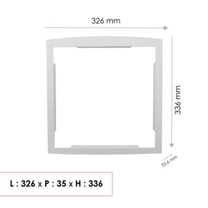 Cadre D'Encastrement H.33.6 X L.32.6 X P.3.5 Cm Renz, Blanc