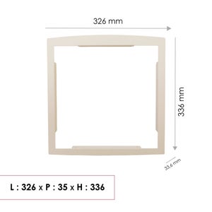 Cadre D'Encastrement H.33.6 X L.32.6 X P.3.5 Cm Renz, Ivoire