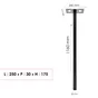 Pied H.116 X L.33 X P.5 Cm Renz, Noir