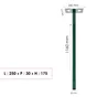 Pied H.116 X L.33 X P.5 Cm Renz, Vert
