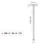 Pied H.116 X L.33 X P.5 Cm Renz, Blanc