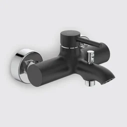 Mitigeur mécanique de baignoire noir mat, IDEAL STANDARD Kolva