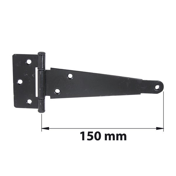 Penture anglaise axe composite en acier, L.150 mm noir mat