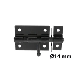 Verrou À Levier Verrou De Box + Gâche Diamètre 14 Mm Afbat, Acier Peint Noir