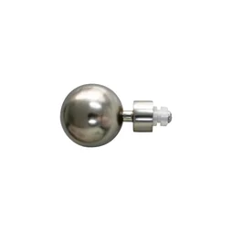 Lot De 2 Embouts Inspire, Grise / Argent Clair, Pour Tringle À Rideau Diam.28 Mm