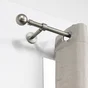 Lot De 2 Embouts Inspire, Grise / Argent Clair, Pour Tringle À Rideau Diam.28 Mm