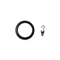 Lot De 10 Anneaux Crochets Tringle À Rideau 16/19 Mm Plastique Noir Inspire