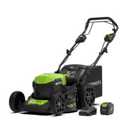 Tondeuse sur batterie GREENWORKS, 48 V, l. 46 cm