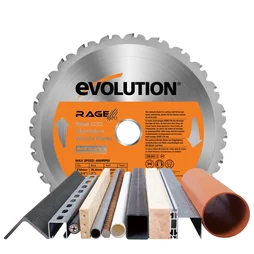 Lame en carbure coupe multimatériau pour scie à onglet,  EVOLUTION, diam.210 mm
