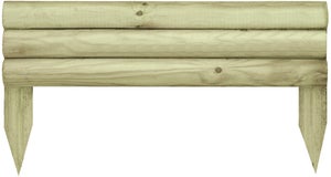 Bordure à planter minitraverse en bois naturel, H.30 x L.55 cm