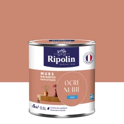 Peinture Mur, Boiserie, Radiateur   Ripolin Ocre Nubie Mat 0.5 L